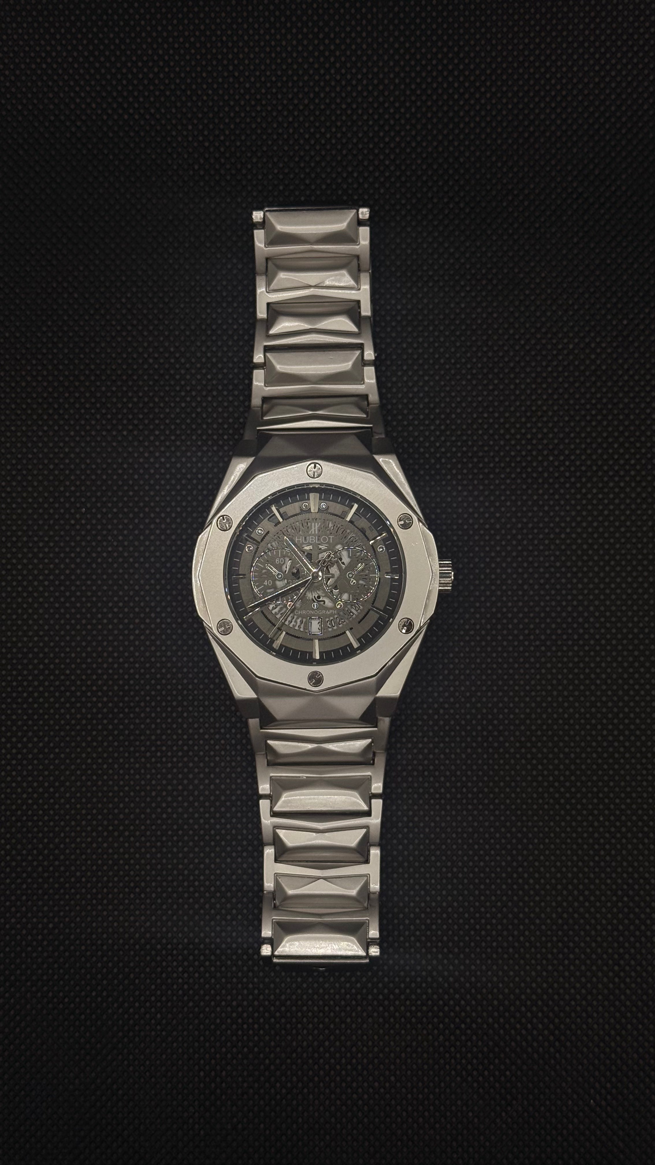 Hublot Diamond Cut Black Dial