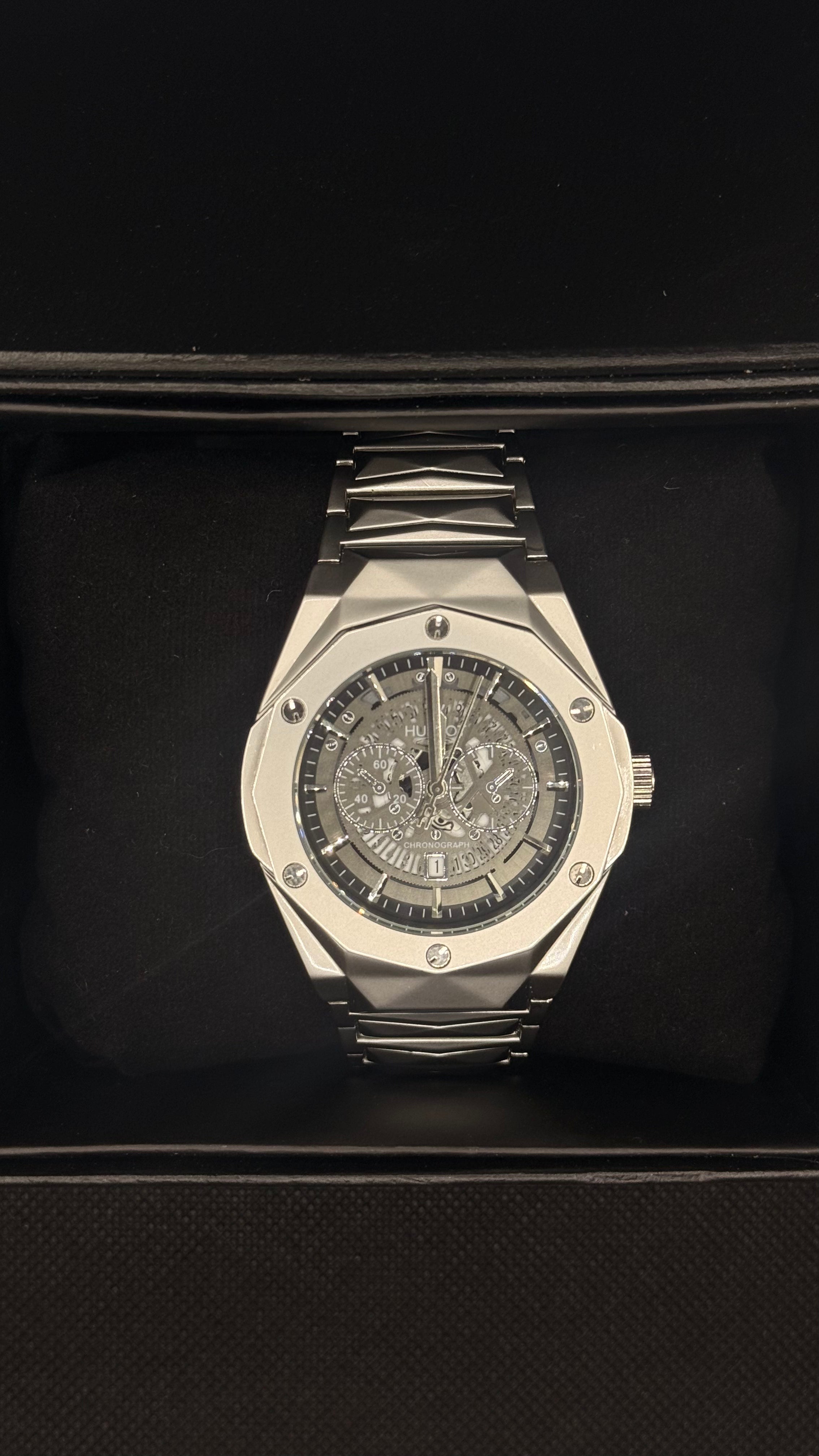 Hublot Diamond Cut Black Dial