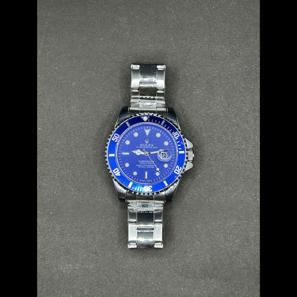 Rolex Submariner Blue Dial With Rotating Bezel