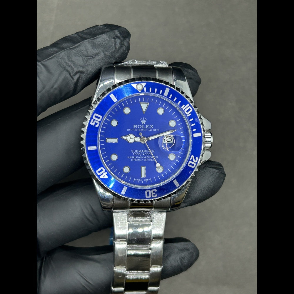 Rolex Submariner Blue Dial With Rotating Bezel