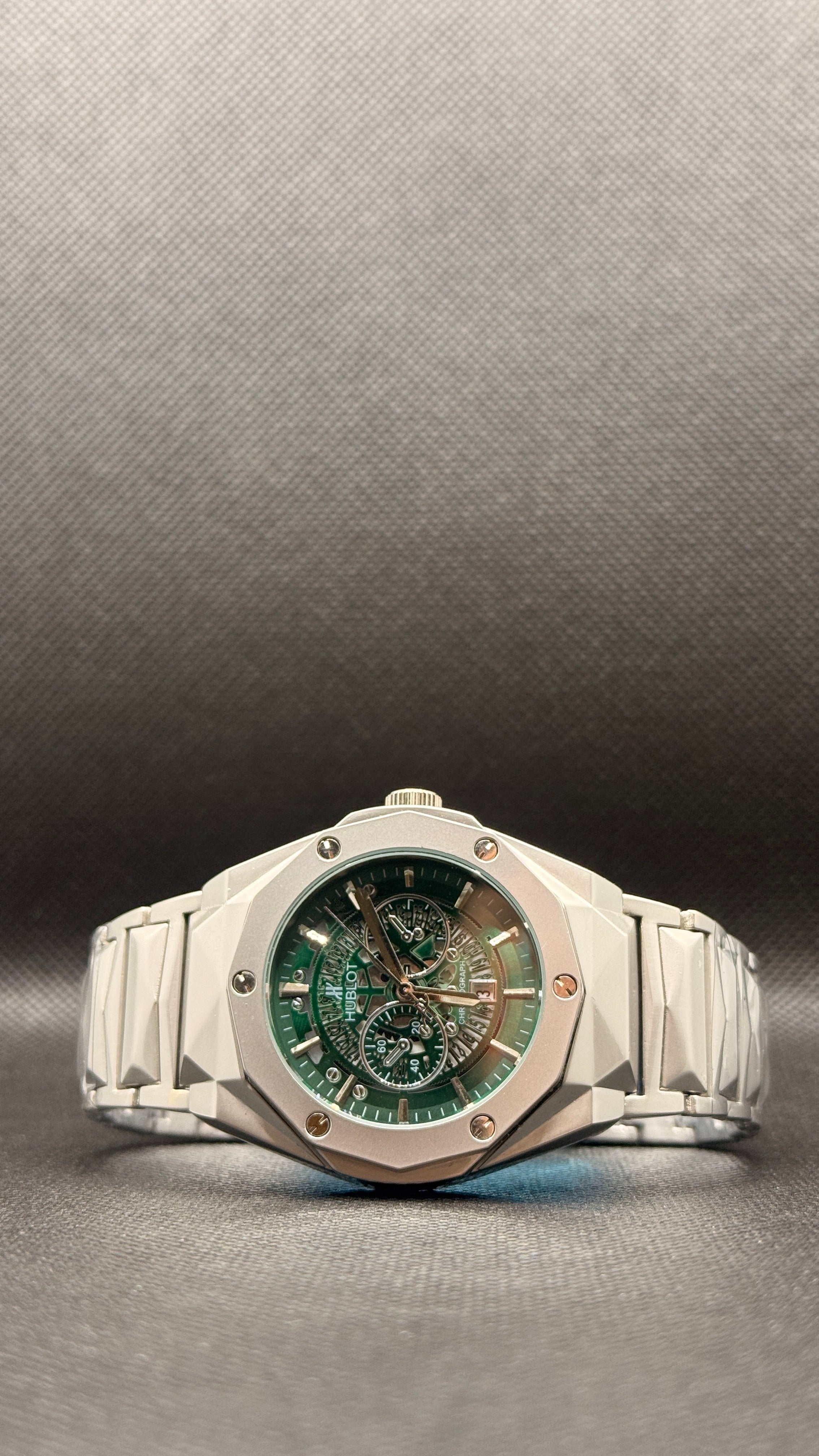 Hublot Diamond Cut Green Dial