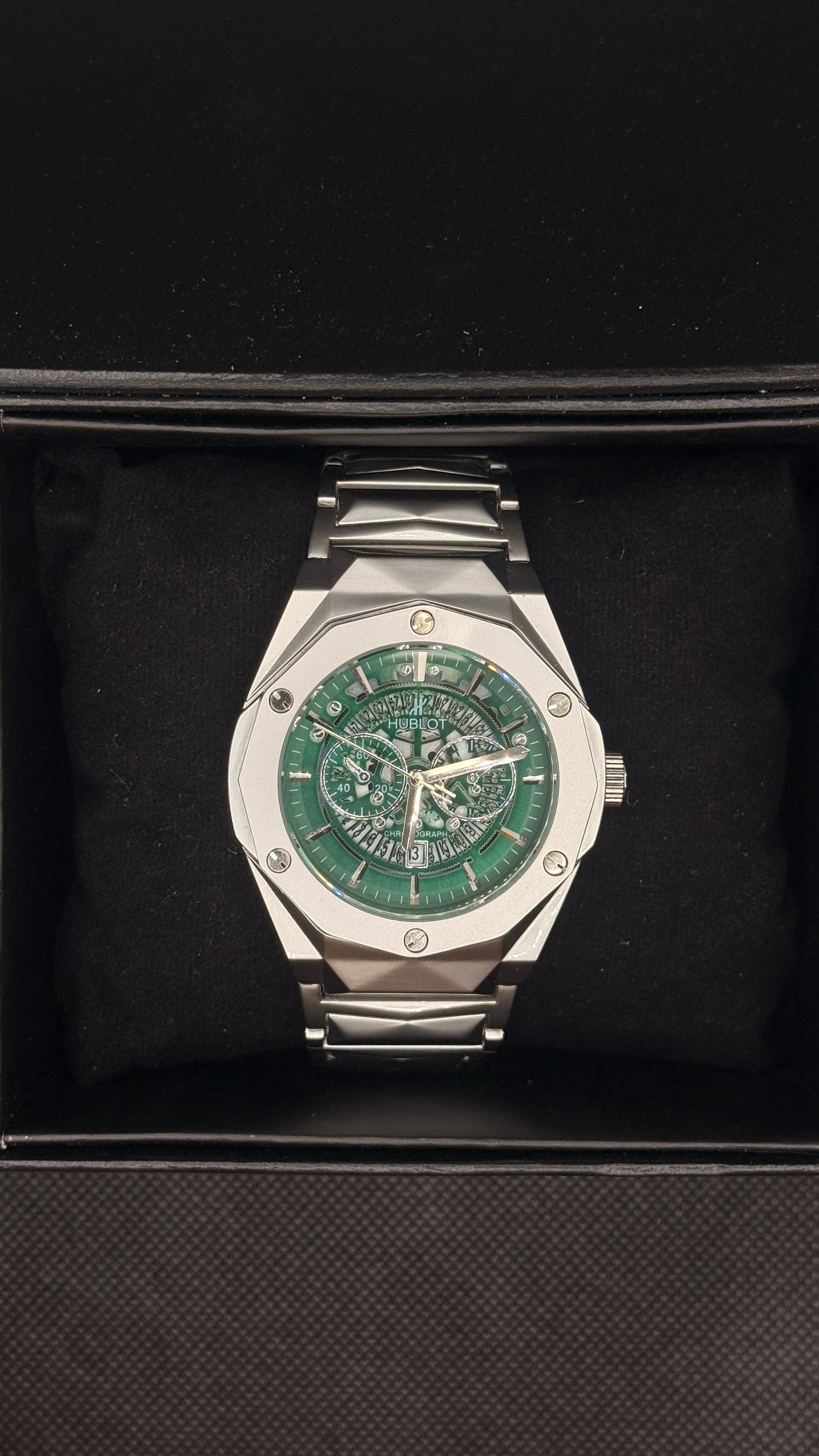 Hublot Diamond Cut Green Dial