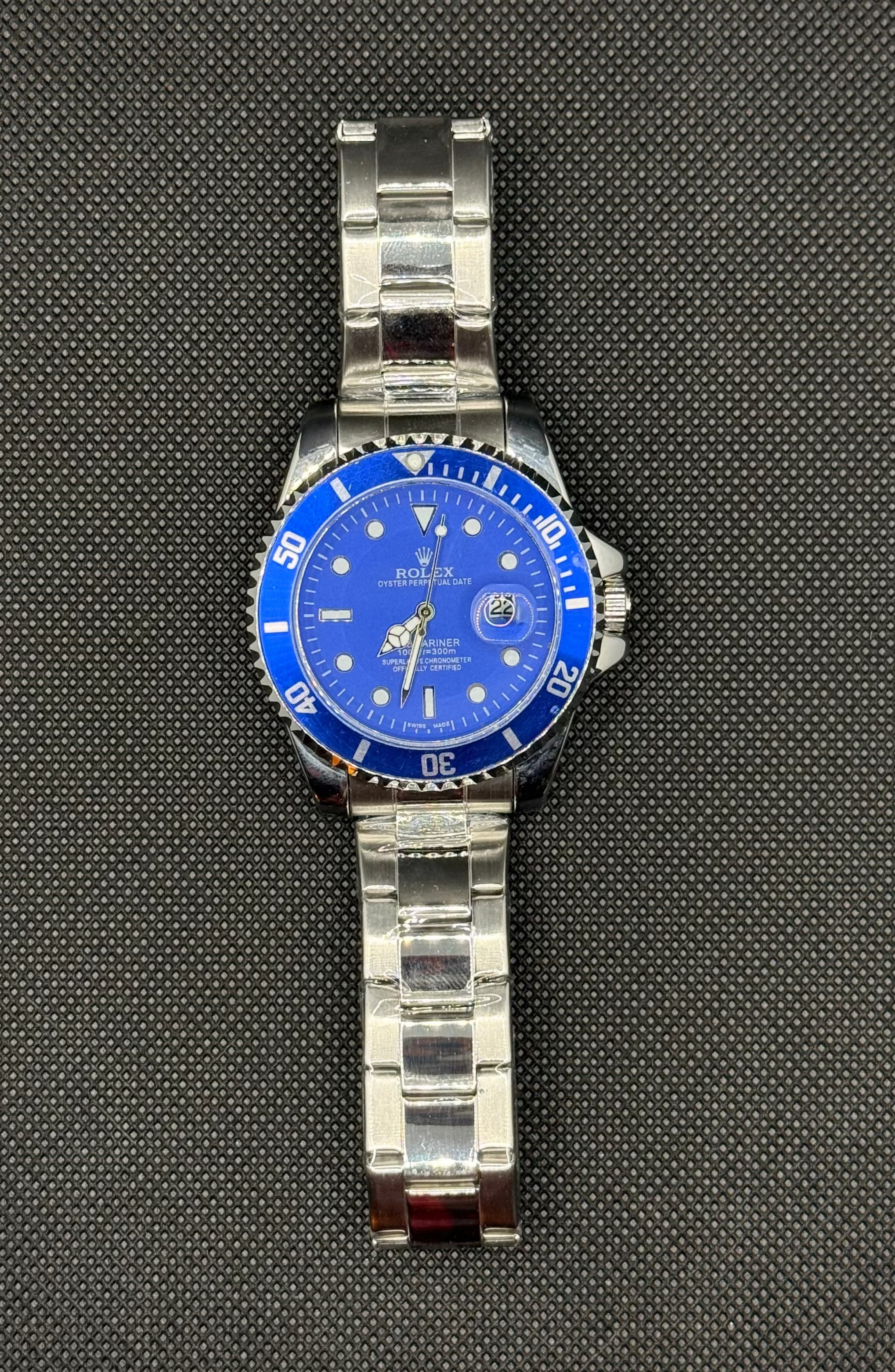 Rolex Submariner Blue Dial With Rotating Bezel