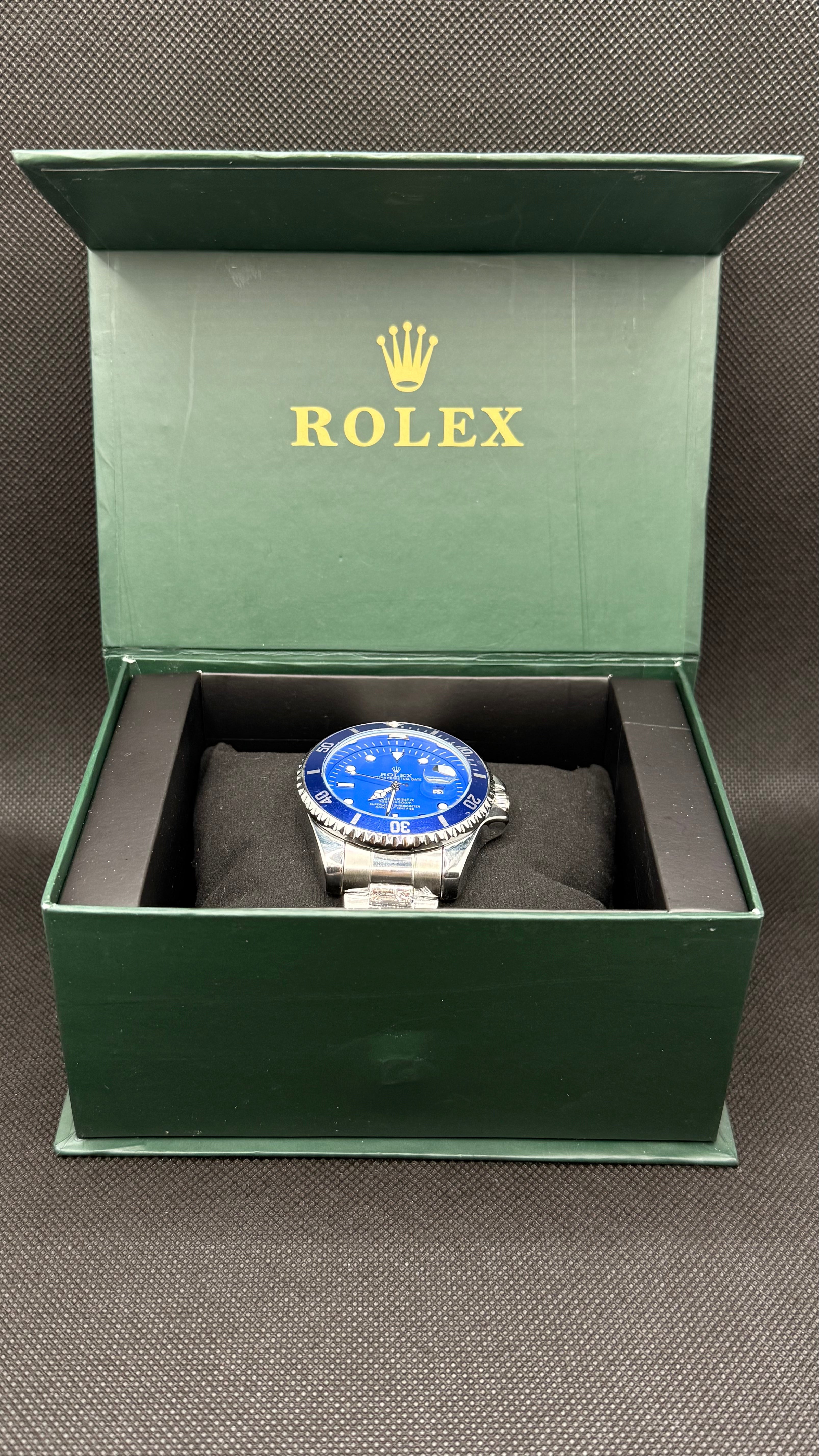 Rolex Submariner Blue Dial With Rotating Bezel