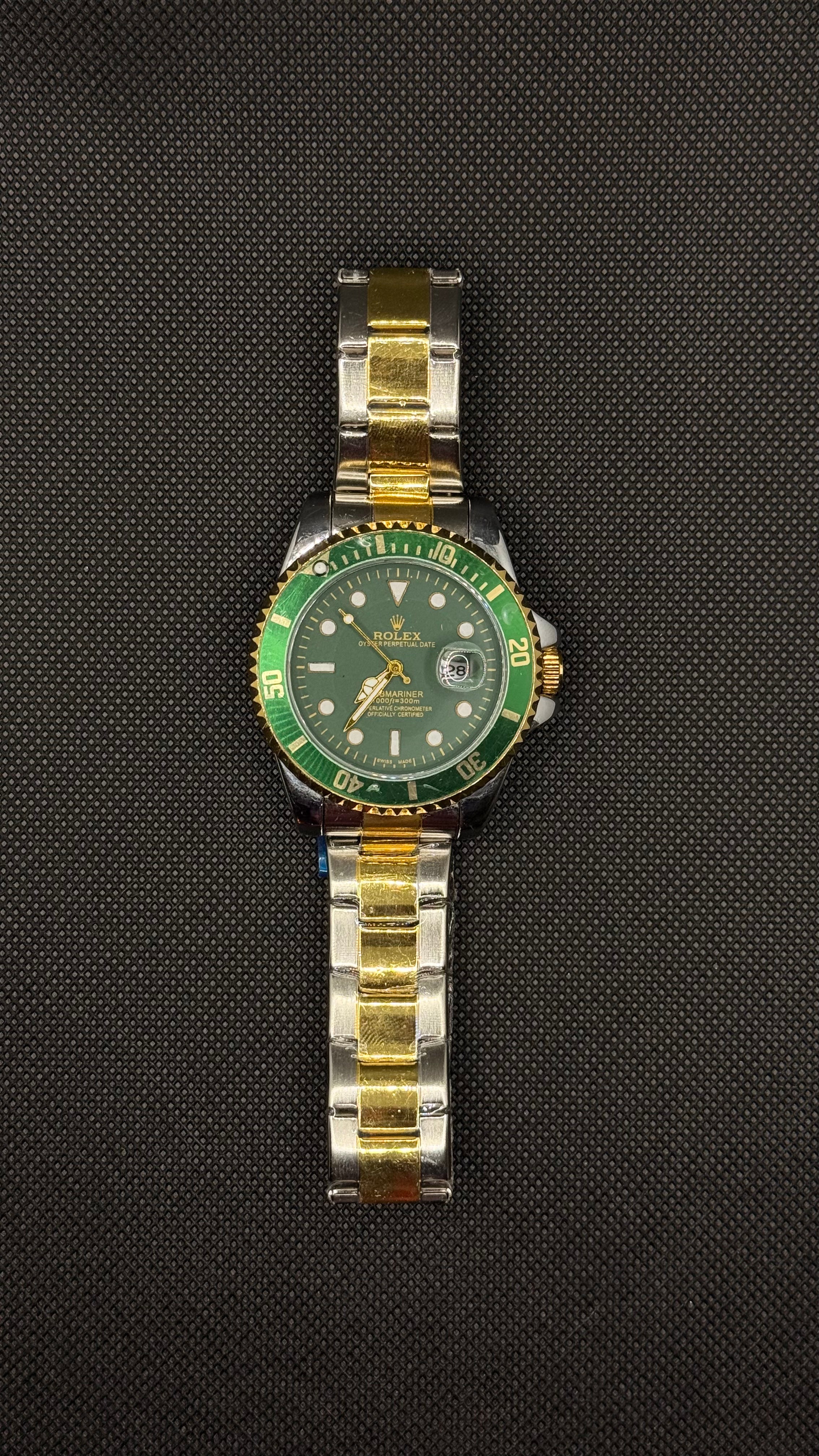 Rolex Submariner Green Dial Two-Tone With Rotating Bezel