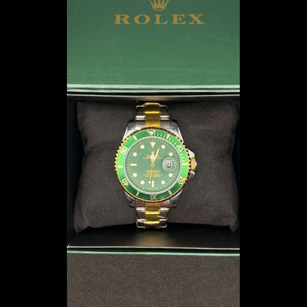 Rolex Submariner Green Dial Two-Tone With Rotating Bezel